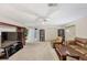 Spacious finished basement with large entertainment center and cozy seating area for relaxation and leisure at 1455 Lockridge Dr, Cumming, GA 30041