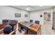 Office featuring a traditional desk, ceiling fan, and carpet at 1455 Lockridge Dr, Cumming, GA 30041