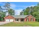Charming brick home with a two-car garage and manicured lawn at 9959 Point View Dr, Jonesboro, GA 30238