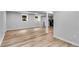 Spacious finished basement with recessed lighting, light gray walls, and modern vinyl flooring at 385 Vineyard Nw Dr, Marietta, GA 30064