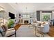 Inviting living room featuring a fireplace, modern furniture, and hardwood floors for comfortable living at 1242 Morton Trce Se, Atlanta, GA 30316