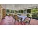 This screened patio provides a comfortable spot for outdoor dining and relaxation at 1732 Samaria Trl, Tucker, GA 30084