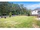 Expansive backyard featuring a lush lawn, mature trees, and privacy fence at 101 Ruby Lane, Mcdonough, GA 30252