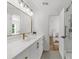 Modern bathroom boasts a sleek design with gold finishes and glass shower at 1358 Peppergrass Nw Trl, Acworth, GA 30101
