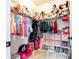 Bright, tidy closet featuring storage shelves and hanging rods displaying clothes and organized stuffed animals at 500 Garvin Dr, Woodstock, GA 30189
