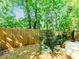 Fenced backyard featuring a decorative rock area and a small tree, offering privacy at 1463 Shadowrock Hts, Marietta, GA 30062