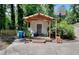Backyard shed with room for storage, plus a basketball hoop at 1379 Branchwood Dr, Snellville, GA 30078