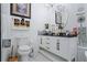 Stylish bathroom with a black and white theme, elegant fixtures, and chic decor at 2865 Lenox Ne Rd # 211, Atlanta, GA 30324
