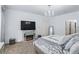 Serene main bedroom boasts a cozy fireplace, soft carpet, and a modern entertainment setup at 2865 Lenox Ne Rd # 211, Atlanta, GA 30324