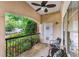 Relaxing outdoor patio space with seating, views of greenery, and a ceiling fan at 3636 Habersham Nw Rd # 2101, Atlanta, GA 30305
