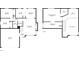 Detailed floor plan showcasing the layout of the first and second floor with specific room dimensions at 60 Whispering Pine Ct, Covington, GA 30016