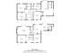 Floor plan of a spacious two-story home with detailed room layouts and dimensions at 815 Lake Forest Pass, Roswell, GA 30076