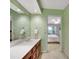 Bathroom with a long vanity and a view to the bedroom at 404 Carryback Dr, Marietta, GA 30068