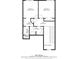 Upstairs floorplan shows two bedrooms, two baths, a hall, and an open area to below at 404 Carryback Dr, Marietta, GA 30068
