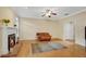 Inviting living room with hardwood floors, fireplace, and a comfortable seating area at 404 Carryback Dr, Marietta, GA 30068