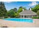 Community pool with large deck in a well-maintained common area at 404 Carryback Dr, Marietta, GA 30068