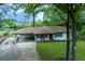 Charming single-story home with a well-maintained lawn, mature trees, and a welcoming red front door at 4147 Suzanne Ln, Duluth, GA 30096