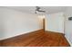 Bright living room featuring hardwood floors and a modern ceiling fan at 120 Alden Nw Ave # C3, Atlanta, GA 30309