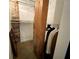 This closet features ample storage space, exposed brick accent wall, and convenient shelving and hanging racks at 170 Boulevard Se # H301, Atlanta, GA 30312