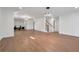 Finished basement area with hardwood floors, recessed lighting and open layout at 4505 Caroline Walk, Dunwoody, GA 30338