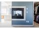 A two-sided fireplace connects the primary bathroom and closet at 1018 Jubilee Way, Powder Springs, GA 30127