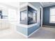 A two-sided fireplace separates the ensuite bath and main bedroom at 1018 Jubilee Way, Powder Springs, GA 30127