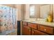 Bathroom features a single sink vanity and a shower/tub combo at 4616 Town Manor Dr, Douglasville, GA 30135