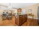 Open concept kitchen with center island and stainless-steel appliances at 4616 Town Manor Dr, Douglasville, GA 30135