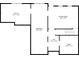 Basement floorplan showing the layout, utility room, basement, sitting room, hall and a room at 566 Vintage Pointe Run, Mableton, GA 30126