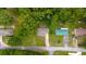Aerial view of a house and surrounding area at 1520 Oxford St, Douglasville, GA 30134