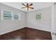 Bedroom with hardwood floors and neutral walls at 1520 Oxford St, Douglasville, GA 30134