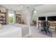 Bedroom boasts lots of light, shelving, and desk area for an office at 780 Old Magnolia Trl, Canton, GA 30115