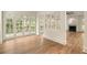 Bright living area with hardwood floors, white trim and view to outdoor patio at 1632 Brookhaven Close Ne, Atlanta, GA 30319