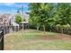 Dog park featuring a gazebo, a grassy area, and lush trees at 354 Hayden Cir, Woodstock, GA 30189