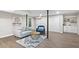 This basement features a cozy seating area with a wet bar and stylish decor at 1140 Starline Se Dr, Smyrna, GA 30080