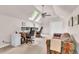 Bonus room with vaulted ceiling, skylights, carpeted floors and ceiling fan at 5303 Davenport Mnr, Cumming, GA 30041