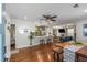 Open-concept floorplan into the dining room and kitchen at 1585 San Gabriel Ave, Decatur, GA 30032