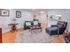 Comfortable living room featuring hardwood floors, fireplace and modern furnishings at 1418 Summit North Ne Dr # 1418, Atlanta, GA 30324