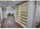 Finished basement features built-in bookshelves and an area for work at 3115 Peachtree Ne Dr, Atlanta, GA 30305