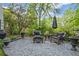 Cozy outdoor seating area with comfortable chairs and lush greenery at 908 N Highland Ne Ave, Atlanta, GA 30306