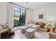 Bright living room features a large window, neutral tones, plush seating, and stylish decor at 214 Vickery Falls Dr, Roswell, GA 30075