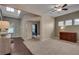 Multi purpose flex room, carpeted, featuring natural light and access to connecting spaces at 5437 Blossom Brook Dr, Sugar Hill, GA 30518