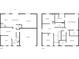 Floor plans showing the layout of the first and second floors of the home at 5437 Blossom Brook Dr, Sugar Hill, GA 30518
