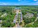 An aerial view of a neighborhood with tree lined streets and a home inset image at 525 Roland Manor Dr, Dacula, GA 30019