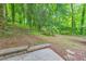 Green backyard featuring a stone retaining wall and lush trees at 1584 Allgood Ne Rd, Marietta, GA 30062