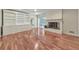 Bright living room with hardwood floors and fireplace, great for entertaining at 1584 Allgood Ne Rd, Marietta, GA 30062