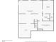 Basement floor plan features a bedroom, bathroom, loft, utilities closet, and storage at 626 Discovery Ct, Acworth, GA 30102