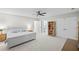 Spacious bedroom with neutral walls, plush carpeting, and ample closet space at 7750 Landowne Dr, Atlanta, GA 30350
