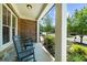 Comfortable covered front porch with rocking chairs and views of the neighborhood at 1156 Whisper Cove Dr, Buford, GA 30518