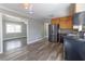 Eat-in kitchen with stainless steel refrigerator and range at 3844 Davis St, Suwanee, GA 30024